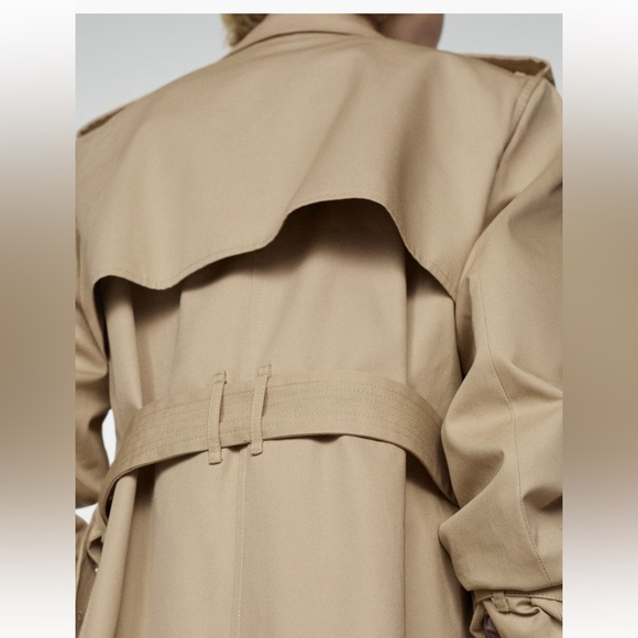 Mango Double Breasted Trench Coat - Picture 7 of 14